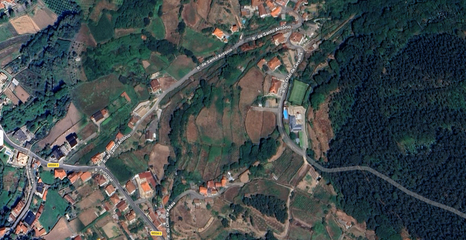 Vista aérea do território do Monte dos Sequeiros