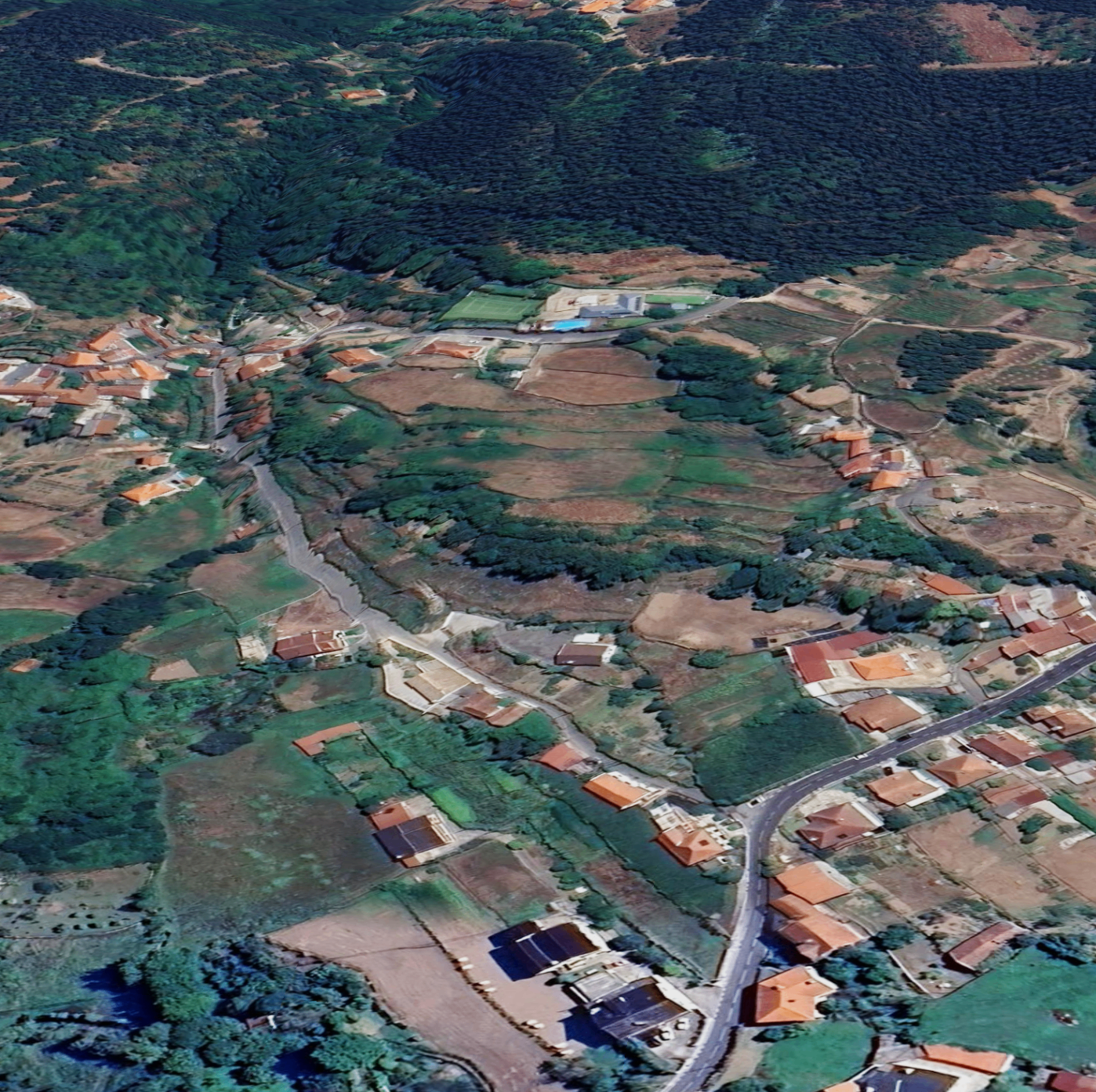 Vista aérea do território